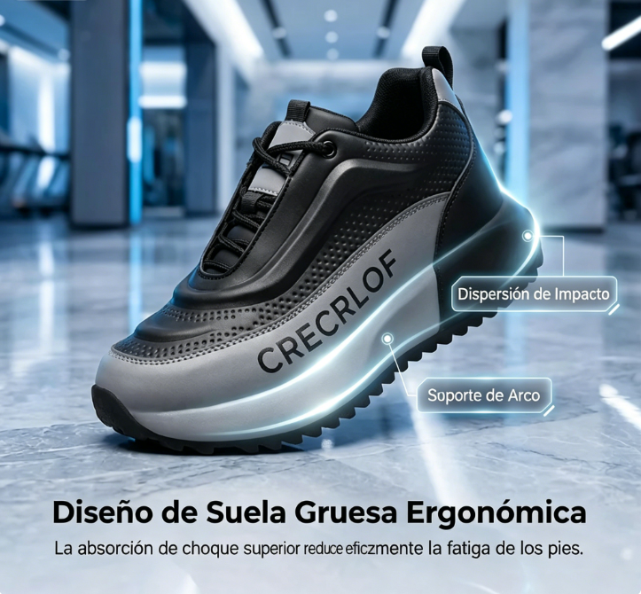 ⏰🔥 ¡50% DE DESCUENTO POR TIEMPO LIMITADO! 💎 Zapatillas de Suela Gruesa para Hombre – Cómodas, Antideslizantes y Súper Modernas ✨👟