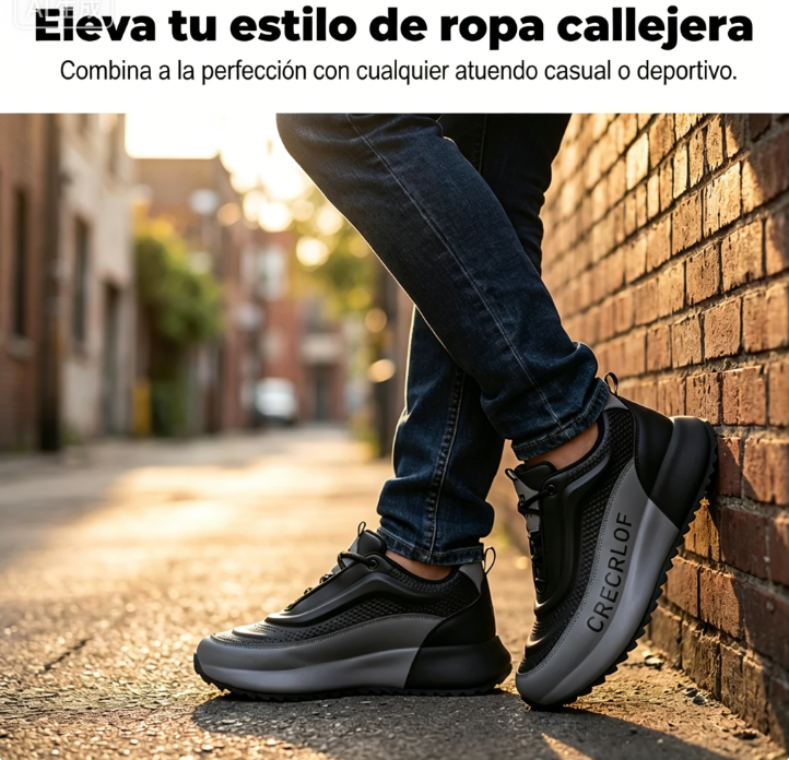 ⏰🔥 ¡50% DE DESCUENTO POR TIEMPO LIMITADO! 💎 Zapatillas de Suela Gruesa para Hombre – Cómodas, Antideslizantes y Súper Modernas ✨👟