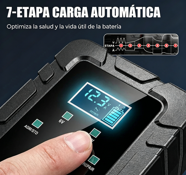 ⏰🔥 ¡50% DE DESCUENTO POR TIEMPO LIMITADO! ⚡ Cargador de Batería Automático 1.5A – Compatible 6V/12V y Seguro para tu Auto 🚗🔋