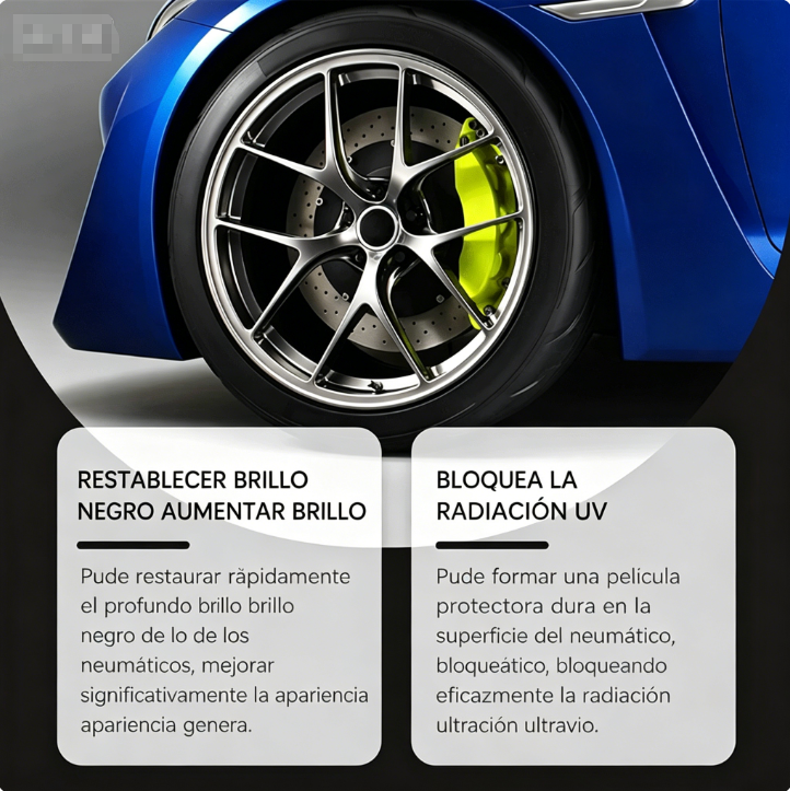 ⏰ ¡Oferta Limitada 50% OFF! ✨ Cera para Neumáticos – Restaura el Brillo Negro, Protege contra Rayos UV y Repele la Suciedad 🚗💨 Fácil y Rápido