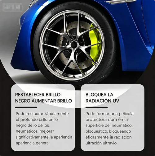 ⏰ ¡Oferta Limitada 50% OFF! ✨ Cera para Neumáticos – Restaura el Brillo Negro, Protege contra Rayos UV y Repele la Suciedad 🚗💨 Fácil y Rápido