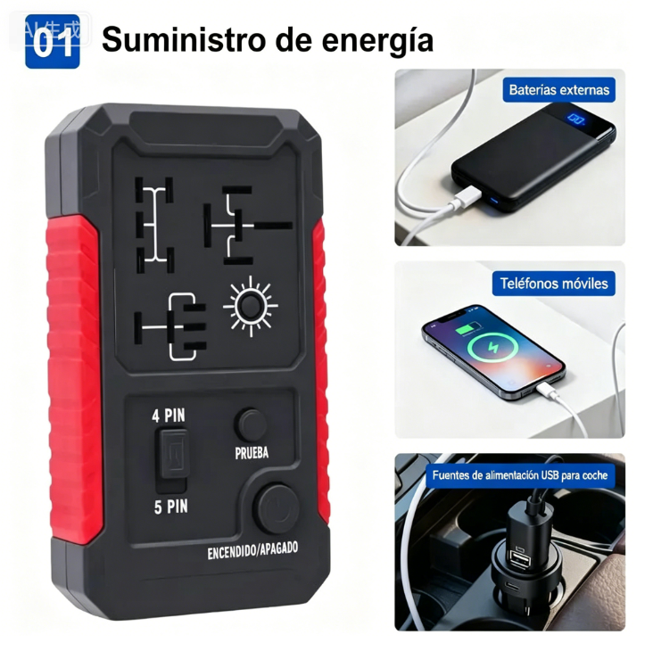 ⏰🔥 ¡50% DE DESCUENTO POR TIEMPO LIMITADO! 🔌 Probador de Relés USB-C – Compatible con Relés de 4 y 5 Pines, Precisión Profesional ⚡🛠️