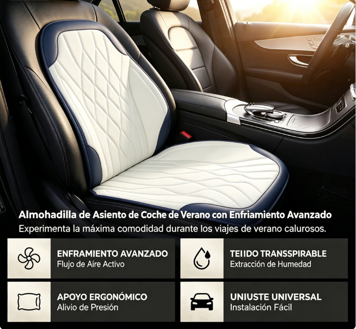 ⏰🔥 ¡50% DE DESCUENTO POR TIEMPO LIMITADO! 🚗💺 Cojín de Coche con Función de Refrigeración – Mantén tu Asiento Fresco y Cómodo Todo el Verano ❄️🌞