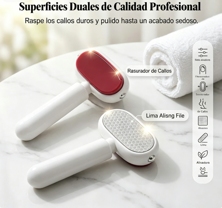 ⏰🔥 ¡50% DE DESCUENTO POR TIEMPO LIMITADO! 🏆 Raspador de Pies Doble Cara – Elimina Callos y Piel Muerta Fácilmente ✨🦶