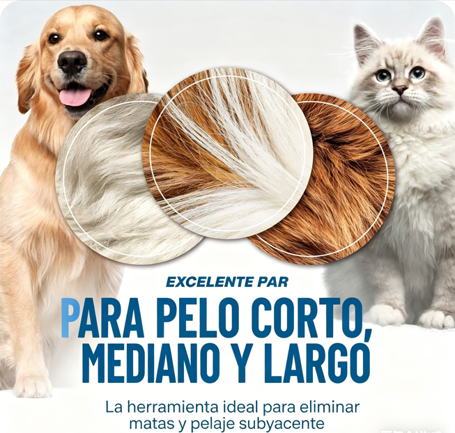 ⏰🔥 ¡50% DE DESCUENTO POR TIEMPO LIMITADO! 🐶🐱 Herramienta Profesional para Desenredar – Pelo Suave y Libre de Nudos en Mascotas ✨💖