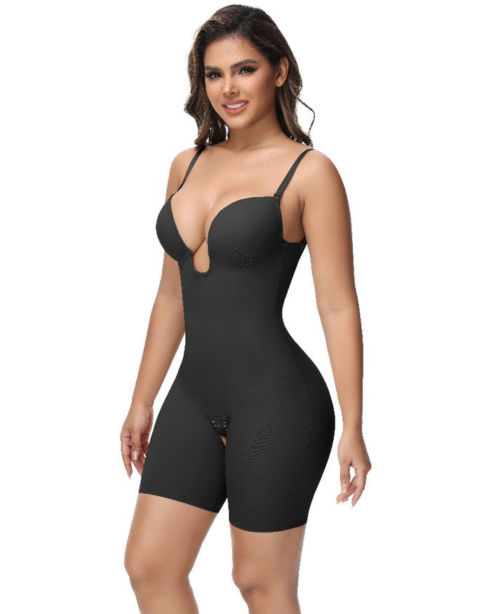 Shapshe® Body Faja Mujer Sin Tirantes Escote en U Control de Abdomen Espalda Baja con Sostén Incorporado Modelador