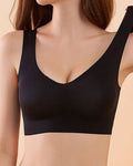 Top deportivo de yoga con broche trasero, sin costuras y con soporte completo