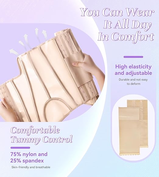 Faja moldeadora Shapshe® para mujer, control de abdomen, entrenador de cintura para ejercicio, corsé con ballenas para cintura