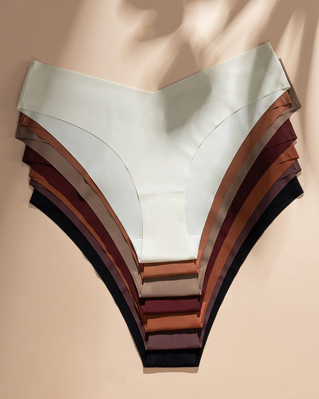 Bragas Sexy de Hielo de Seda, Tiro Bajo, Sin Costuras, Multicolor, Ropa Interior