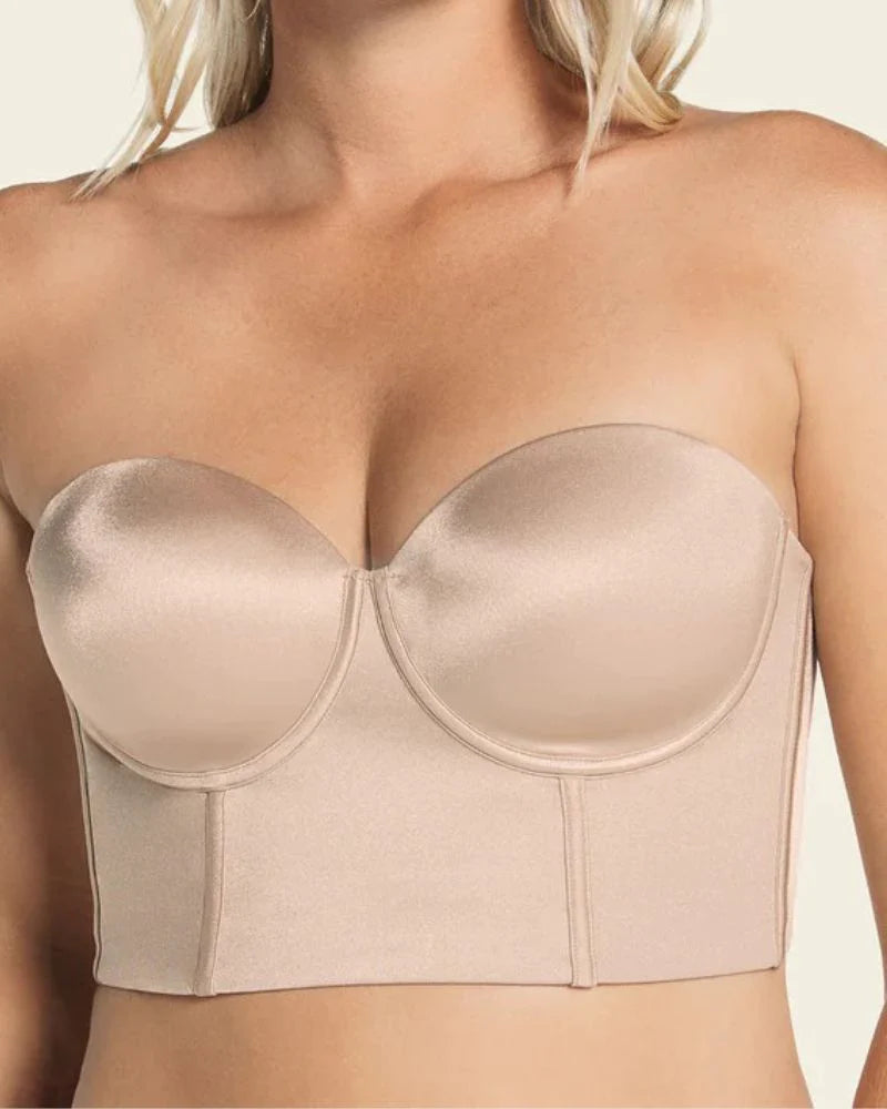 Sostén Moldeador Corset Sin Tirantes y Copa Completa