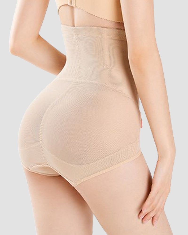 Panties Moldeadores de Control Abdominal Transpirables Levanta Glúteos Shorts Triangulares con Diseño Cruzado