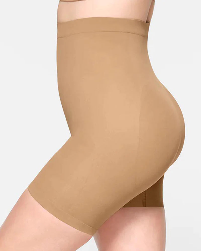 Shorts moldeadores sin costuras de cintura alta para control de abdomen y efecto adelgazante