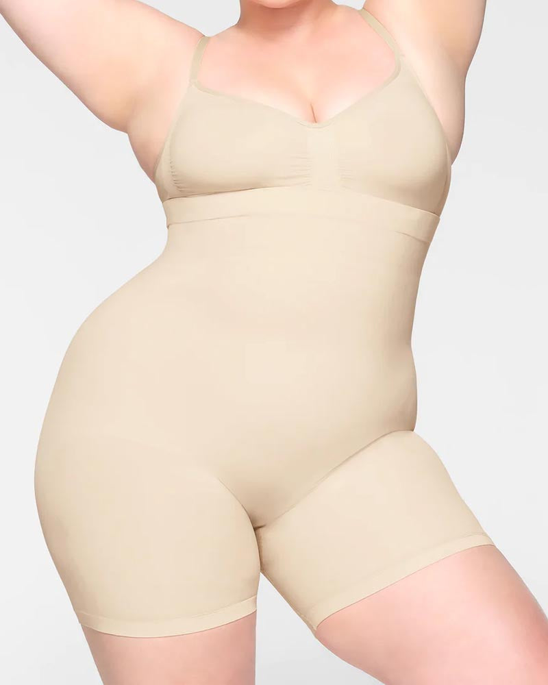 Shorts moldeadores sin costuras de cintura alta para control de abdomen y efecto adelgazante