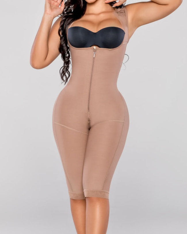 Shapshe® Fajas Moldeadoras Bodysuits Open Bust Control de Abdomen Moldeador Corporal Ajustable con Cremallera