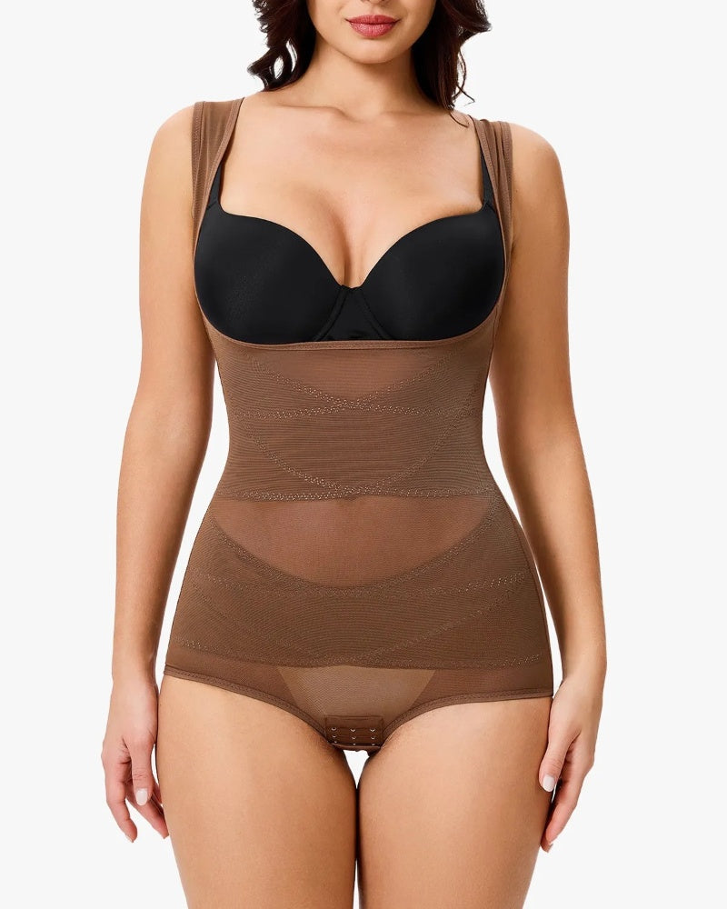 Corsé moldeador de cintura sin costuras de malla, moldeador de glúteos, faja corporal