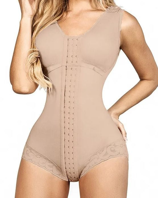 Shapshe® Faja Moldeadora con Soporte para Senos y Cierre de Ganchos para Mujer, Control de Abdomen, Body Triangular