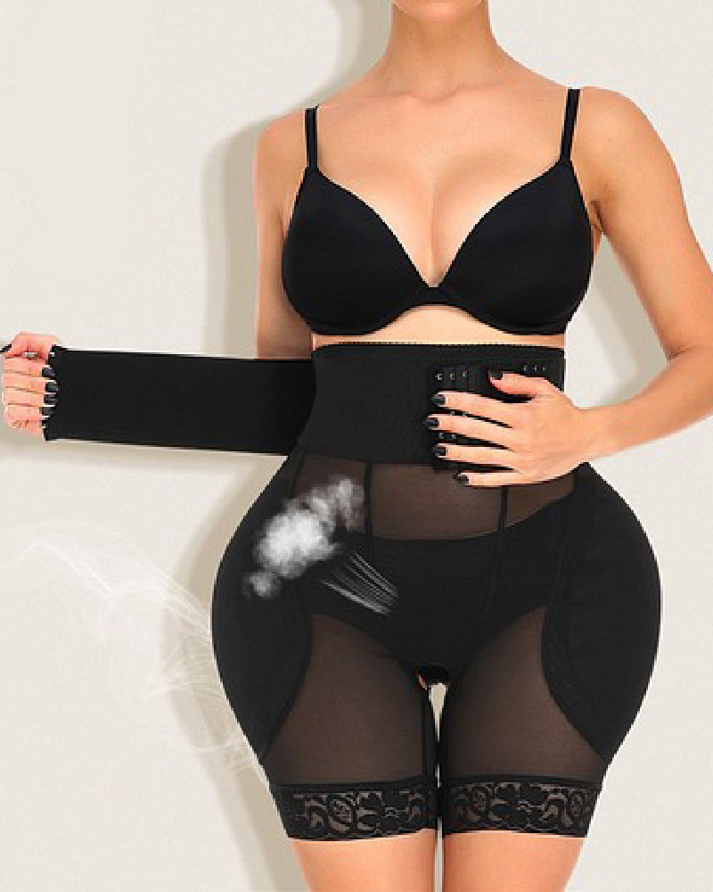 Corsé de Reloj de Arena para Mujer, Shorts Moldeadores de Malla Transpirable con Almohadillas de Esponja