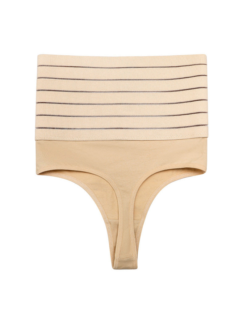 Calzón tanga moldeador sin costuras, elástico, de cintura alta, transpirable y con efecto levanta glúteos.