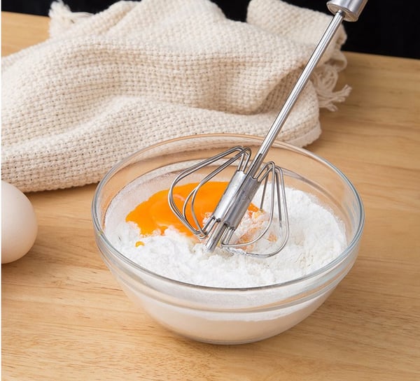 🔥Batidor de huevos semiautomático de acero inoxidable, mezclador 🔥2 compraron 1 gratis