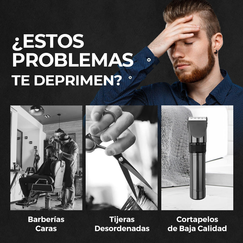 ✂️ Cortapelos Profesional para Hombre – 4 Guías de Corte, Motor de Cobre Silencioso y Afeitado de Precisión 💈⚡