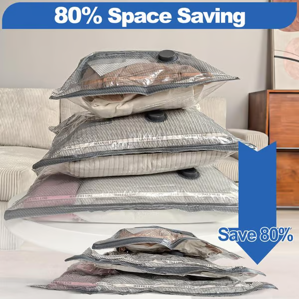 🧳 Bolsas de Compresión al Vacío con Aspiradora Eléctrica USB – Ahorra Espacio y Viaja Ligero ✨💨