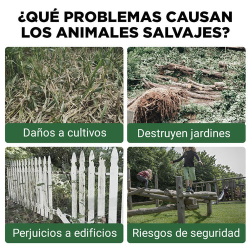 ⏰ ¡Oferta Limitada 50% OFF! ☀️🚨 Luces de Advertencia Solares – Repelente de Bestias con Volumen Alto, Protege tu Jardín y Cultivos 🌱⚡