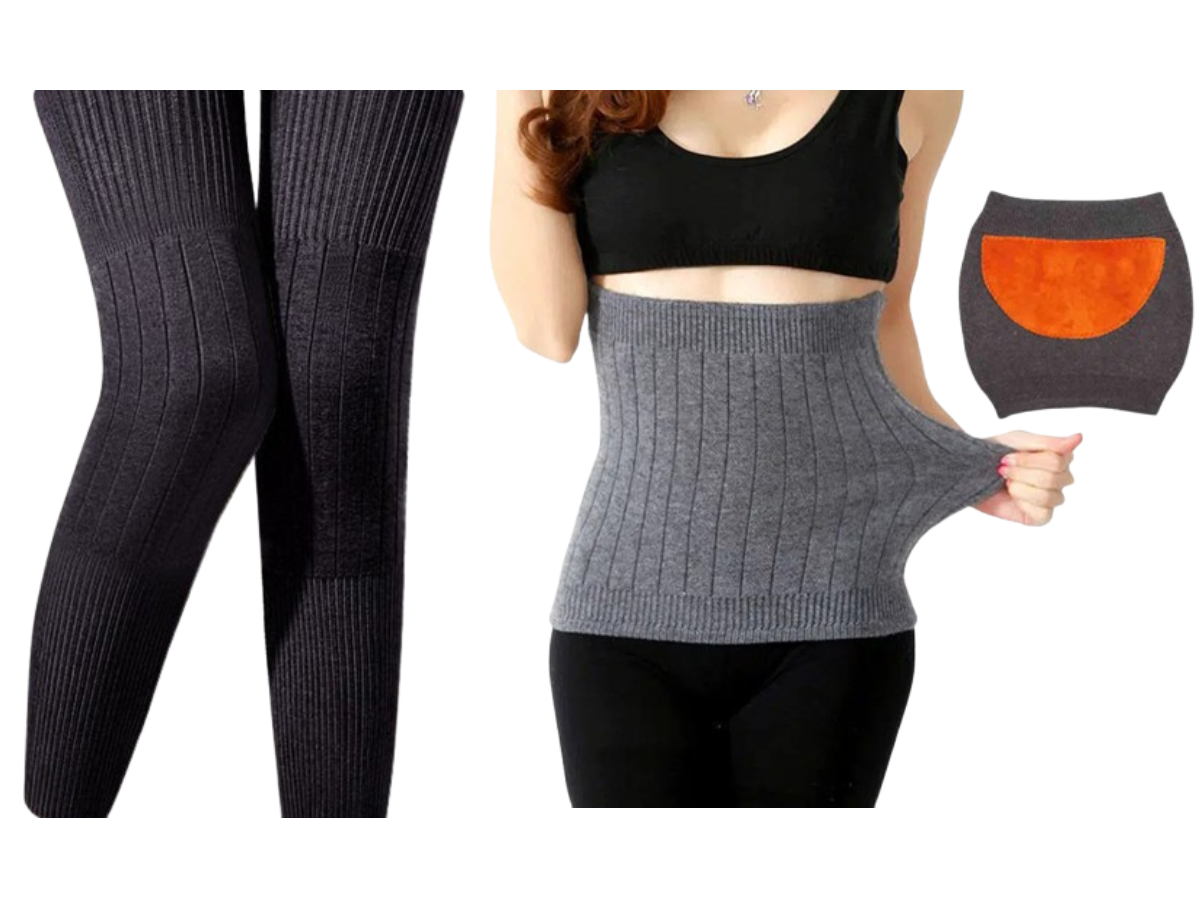 🔥 50% DE DESCUENTO 🔥 Rodilleras Largas Térmicas – Cálidas, Elásticas y Súper Cómodas 🦵❄️ | Soporte Ideal para Frío, Deporte y Uso Diario