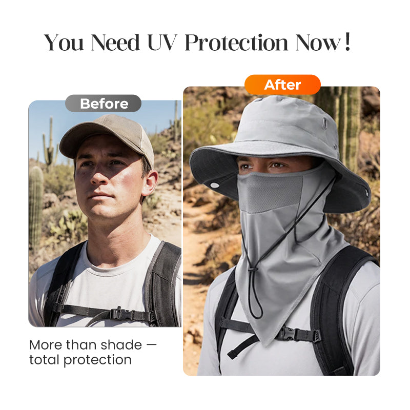⏰🔥 ¡50% DE DESCUENTO POR TIEMPO LIMITADO! 🧢 Sombrero Tipo Pescador – Protección UV y Cobertura Facial para Todo Tipo de Actividades al Aire Libre 🌞✨