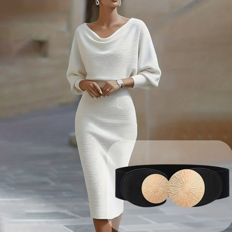 🔥 Vestido Elegante Adelgazante para Mujer – Cintura Ceñida y Silueta que Resalta tu Figura ✨💃que Favorece la Figura ✨💃