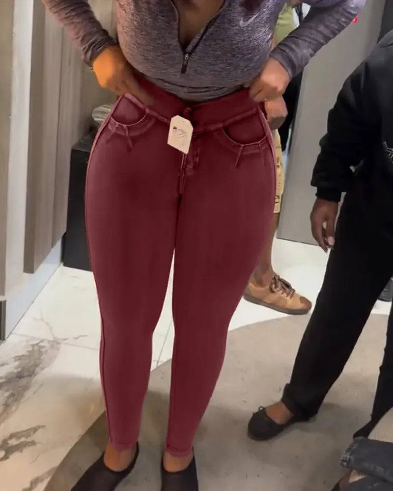 Jeans Skinny Shapshe® Elásticos Levanta Cadera para Mujeres Curvas