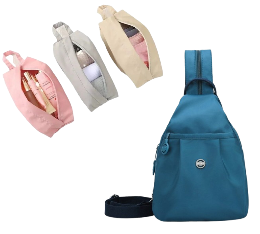 🎒✨ Mochila Convertible con Múltiples Bolsillos y Bolso Cruzado – Versatilidad, Estilo y Comodidad para Todos los Días 👜🌟