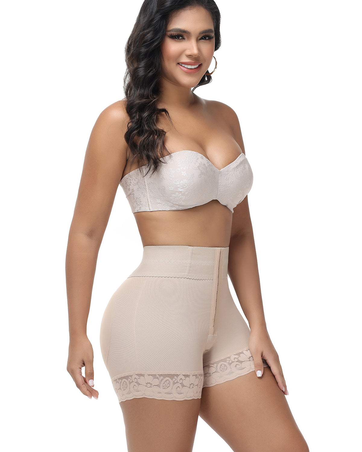 Shapshe® Shorts BBL de Doble Compresión de Cintura Alta con Panty de Control de Abdomen Medio