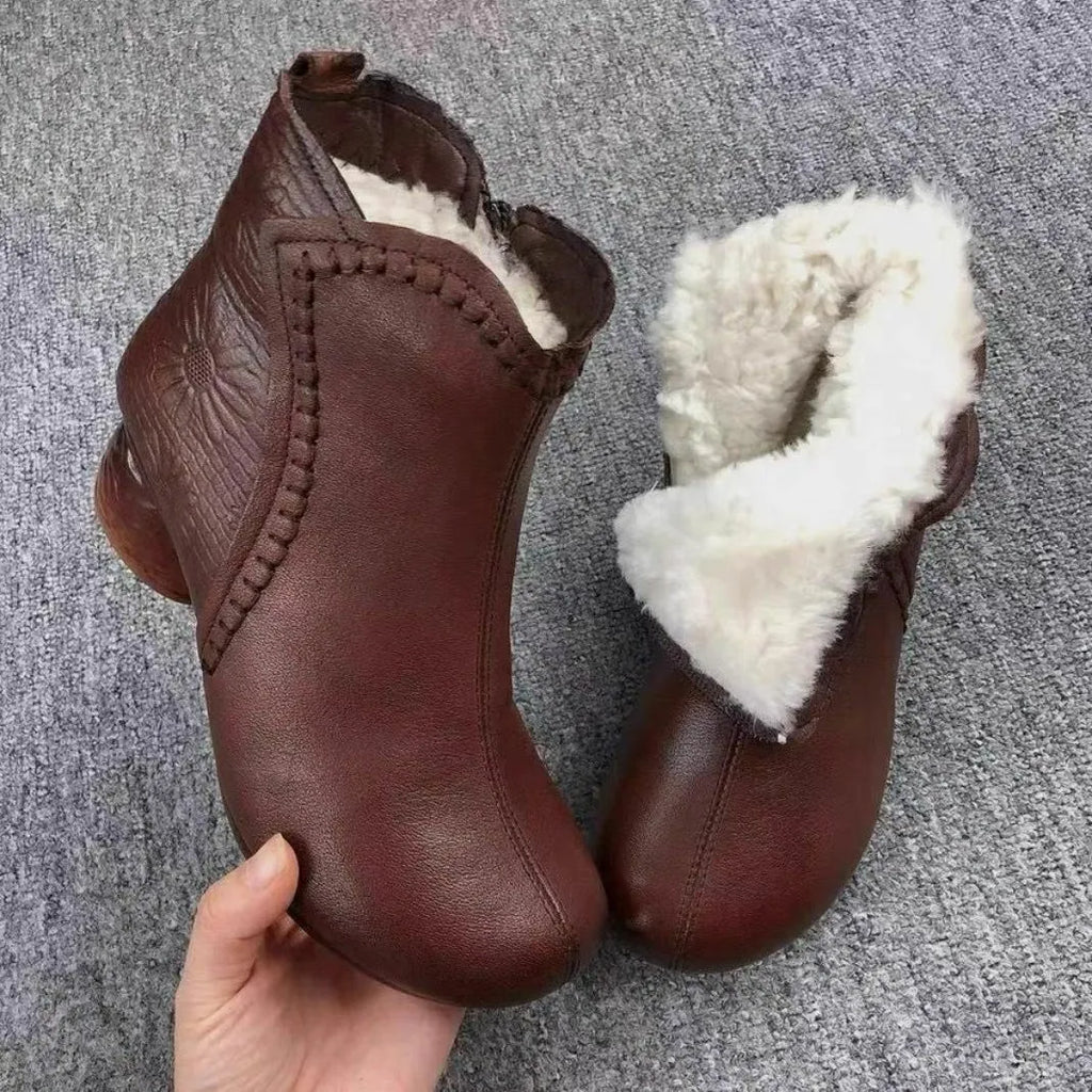 Botas Ortopédicas Cuero Suave Aura Camino Serenidad, Alivio Inmediato del Dolor y Confort Total