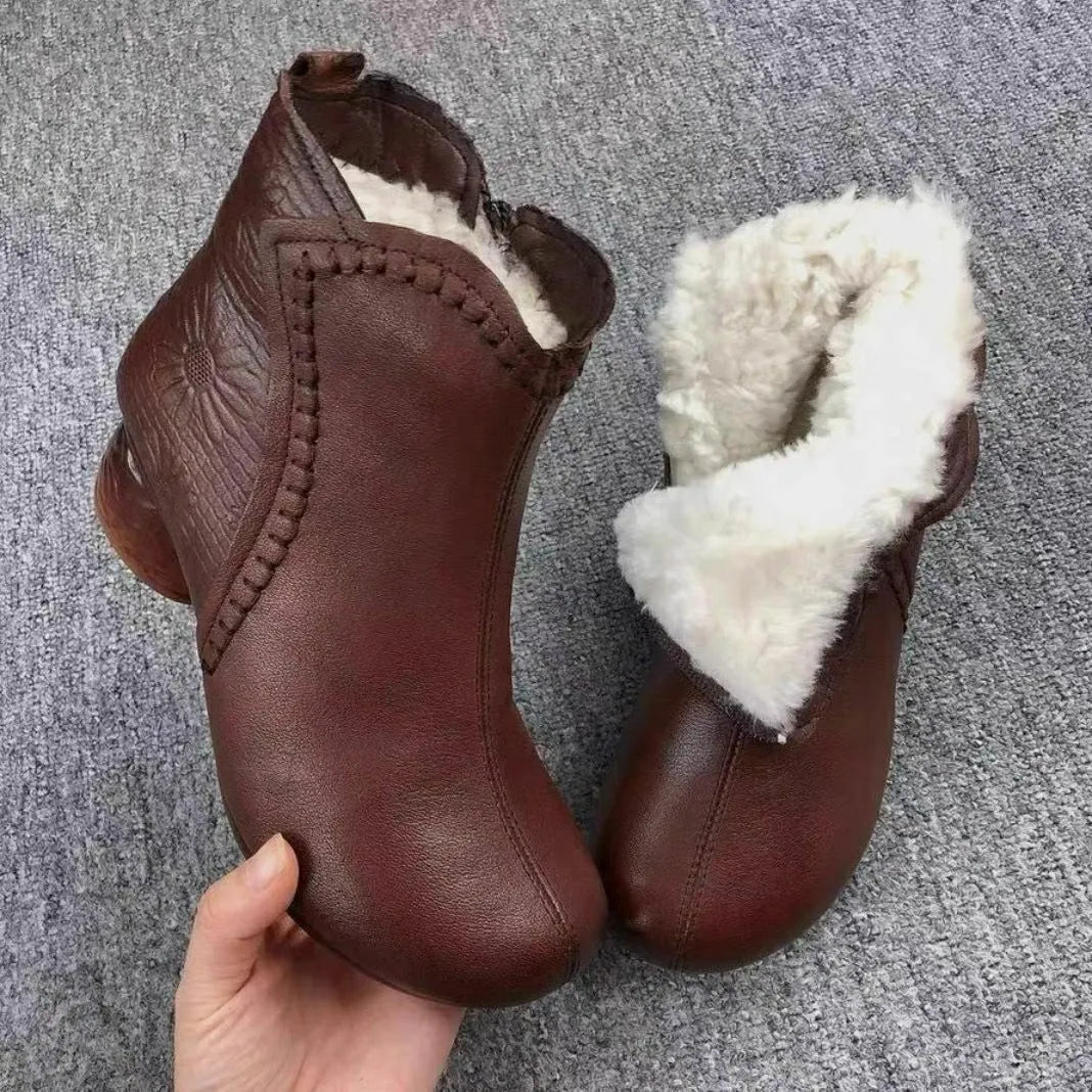 Botas Ortopédicas Cuero Suave Aura Camino Serenidad, Alivio Inmediato del Dolor y Confort Total