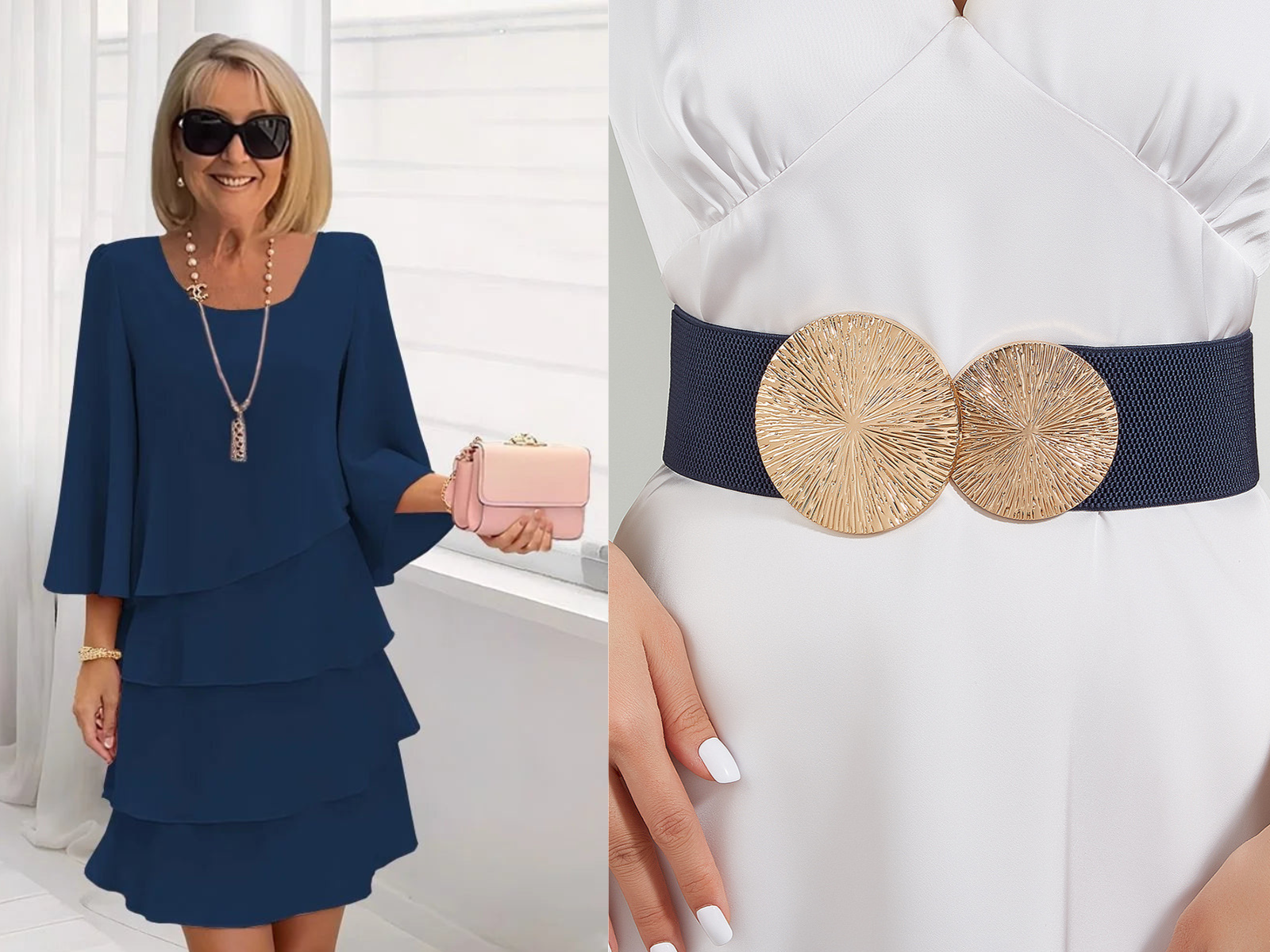 💃✨ Vestido de Mujer con Volantes Escalonados y Mangas Acampanadas – Estilo y Elegancia para Cada Ocasión 🌸👗