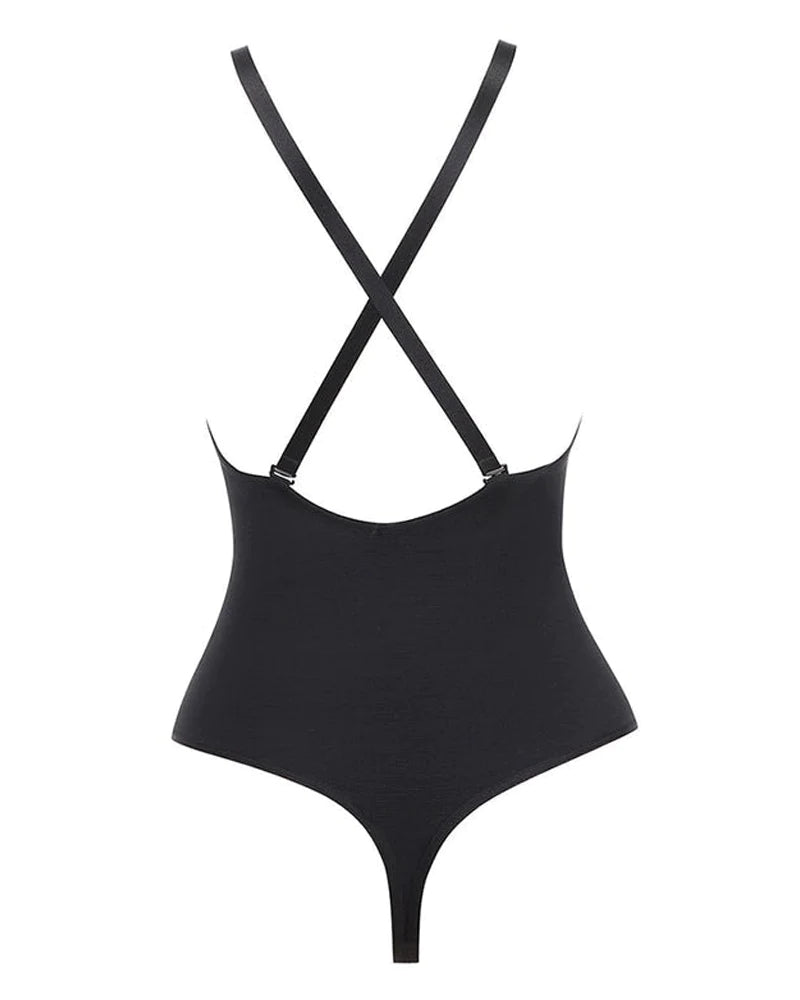 Body Shaper Sin Costuras con Control de Abdomen, Levanta Glúteos, Tanga y Espalda Descubierta