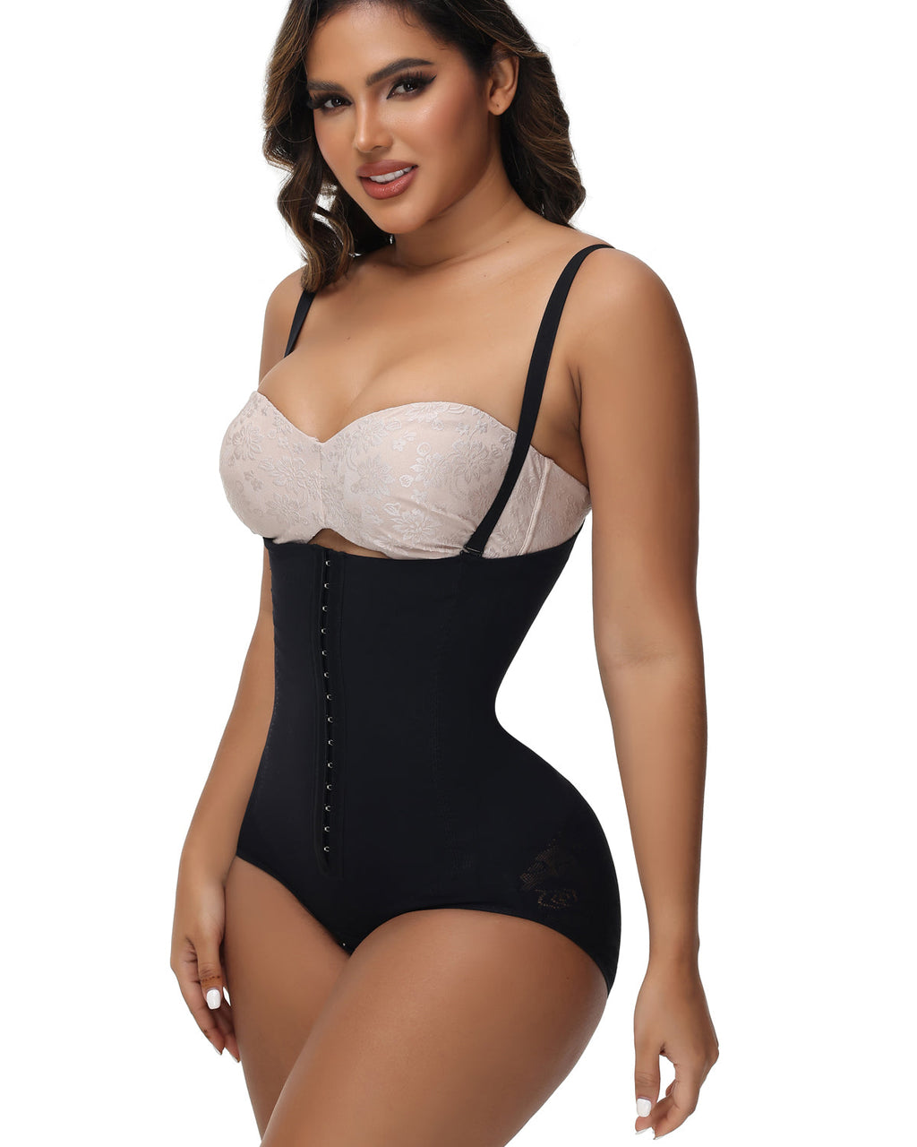 Shapshe® Faja Short Moldeadora Sin Tirantes de Cintura Alta Jacquard para Glúteos, Control de Abdomen, BBL
