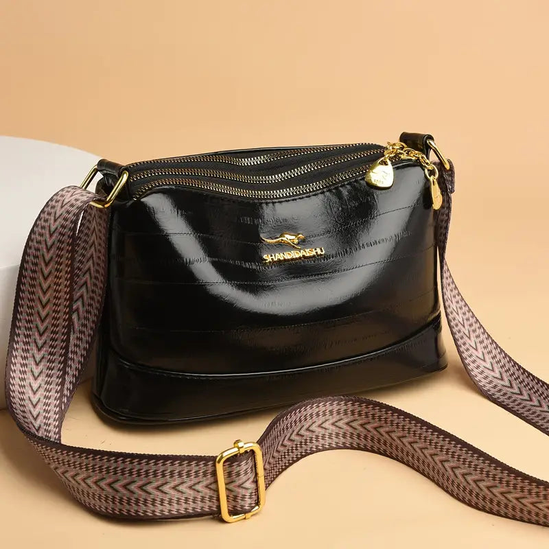 Bolso Casual Tejido Impermeable Aura Prisma Vértice, Organización Elegante y Ligereza Diaria