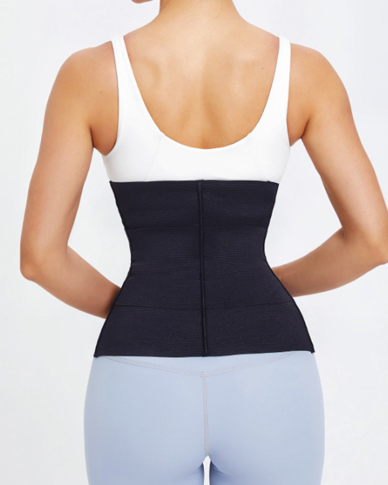 Corsé Cinturilla de Cintura con Doble Cinturón Transpirable Moldeador de Abdomen Ajustable para Entrenamiento Fajas Reductoras