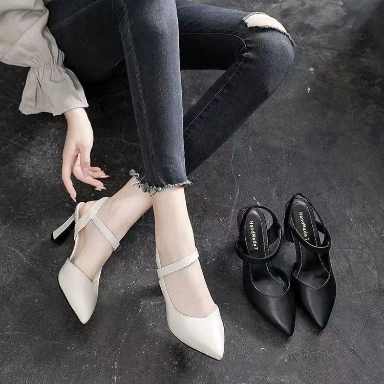 Sandalias de Tacón Cuero Suave Prisma Eclipse Serenidad, Elegancia Cómoda y Segura Todo el Día