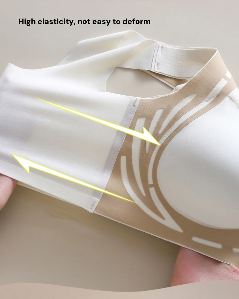 Sostén para Dormir Sin Costuras y Sin Aros con Push Up y Colores Contrastantes