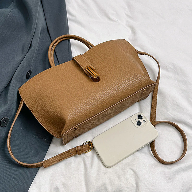 Bolso de mano elegante de mujer, de color liso y estilo francés