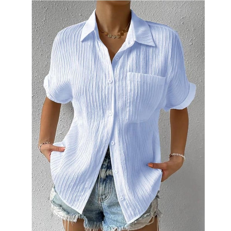 🔥 Camisa Casual de Cuello y Blusa Abotonada Suelta 2026 – Estilo Relajado y Versátil para Todo el Día 🌟👚