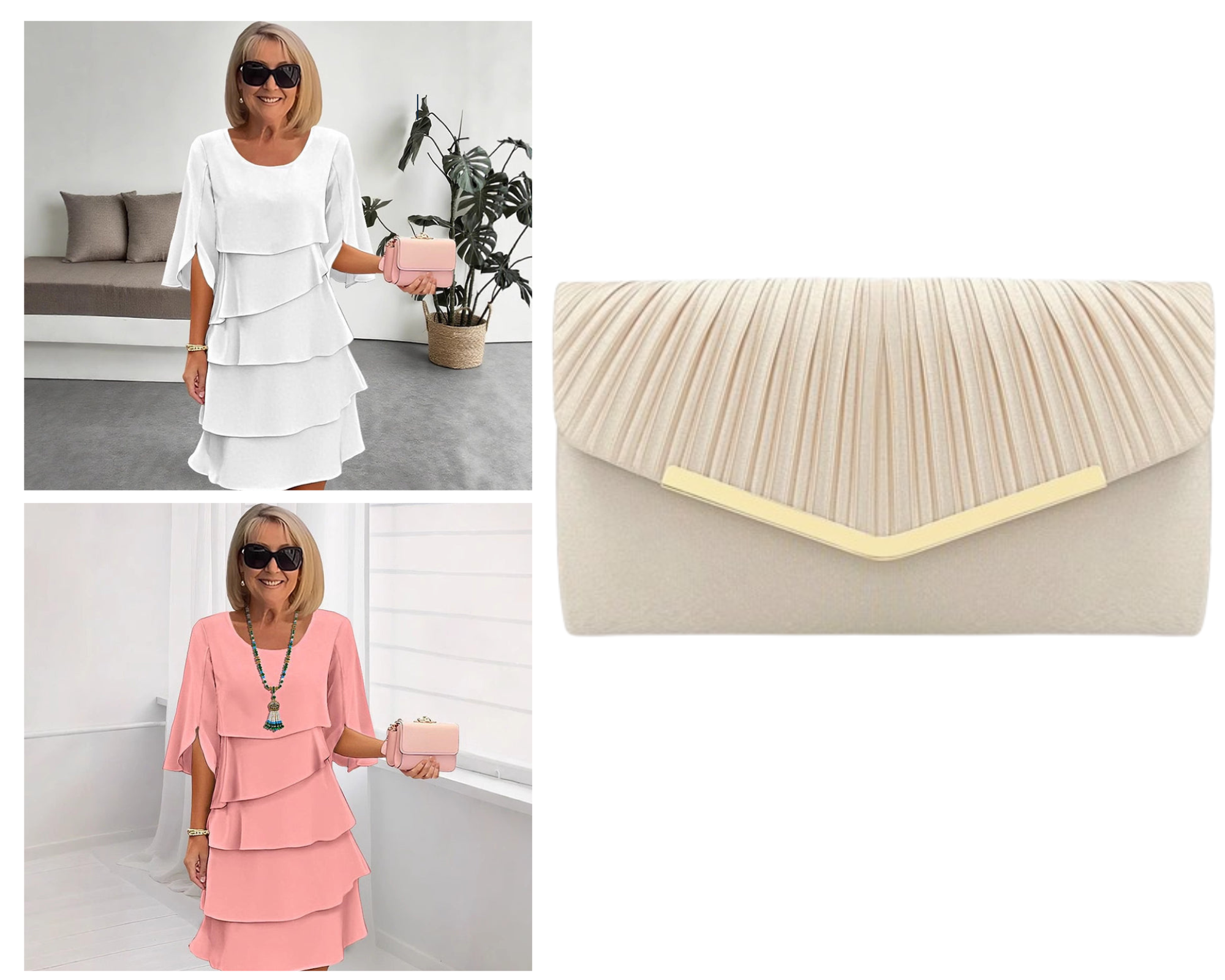 ✨ Elegante Vestido Laminado con Mangas de Volantes para Mujer – Estilo Sofisticado y Confortable para Cualquier Ocasión 💃🌟