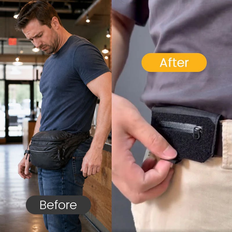 ⏰🔥 ¡50% DE DESCUENTO POR TIEMPO LIMITADO! 💳 Cartera de Cinturón Fina – Seguridad y Comodidad sin Volumen ✨🌟