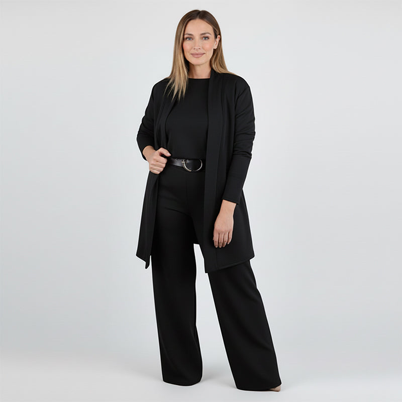 🔥 Conjunto Elegante de 3 Piezas – Cardigan Largo, Top y Pantalón para Estilo y Comodidad Todo el Día 💞✨