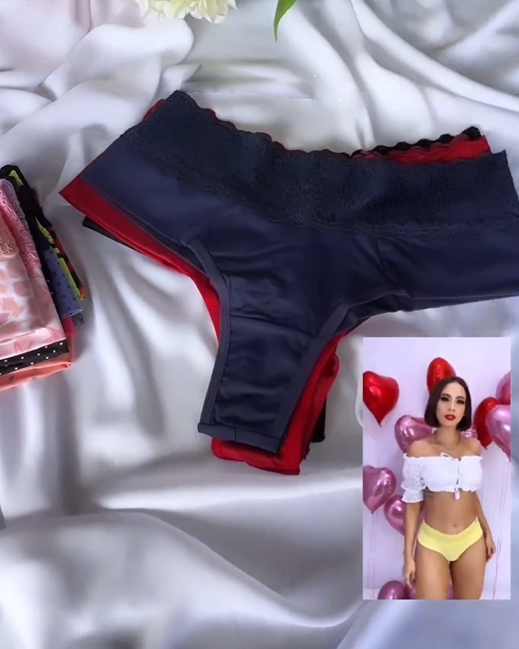 Ropa interior tipo encaje, calzoncillos briefs