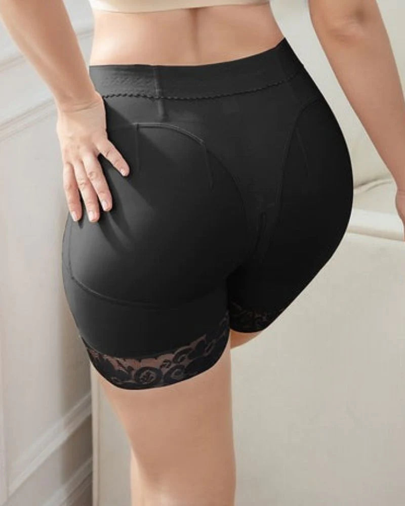 Shapshe® Shorts de Encaje Levanta Glúteos de Cintura Alta Negros
