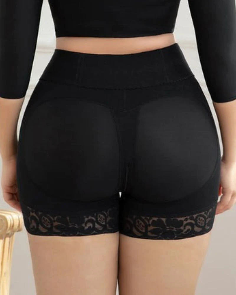 Mujeres Pantaletas Negras Moldeadoras con Control de Abdomen y Levanta Glúteos