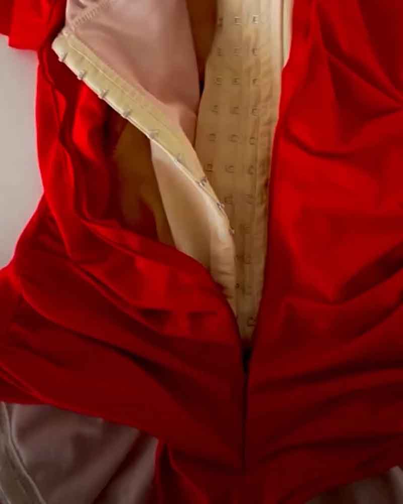 Shapshe® Fajas Colombianas Traje de baño de una pieza con volantes y control de abdomen tipo triángulo